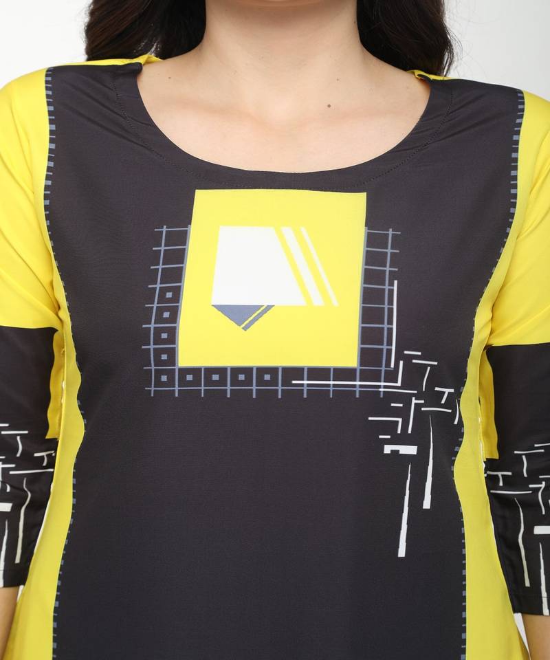 Crepe Multi Straight digital Kurta