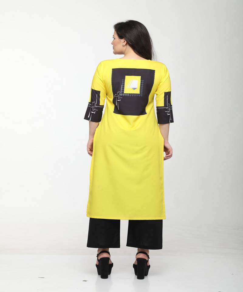 Crepe Multi Straight digital Kurta