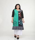 Crepe Multi Straight digital Kurta