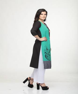 Crepe Multi Straight digital Kurta 3