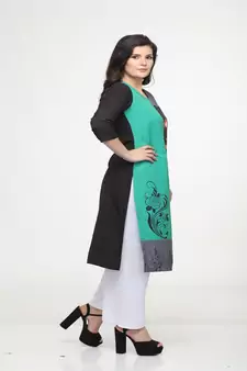 Crepe Multi Straight digital Kurta