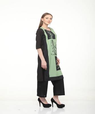 Crepe Multi Straight digital Kurta 3