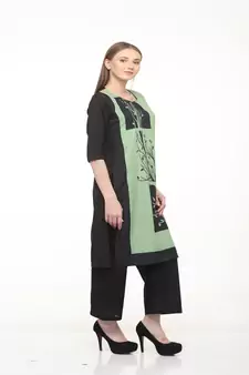 Crepe Multi Straight digital Kurta