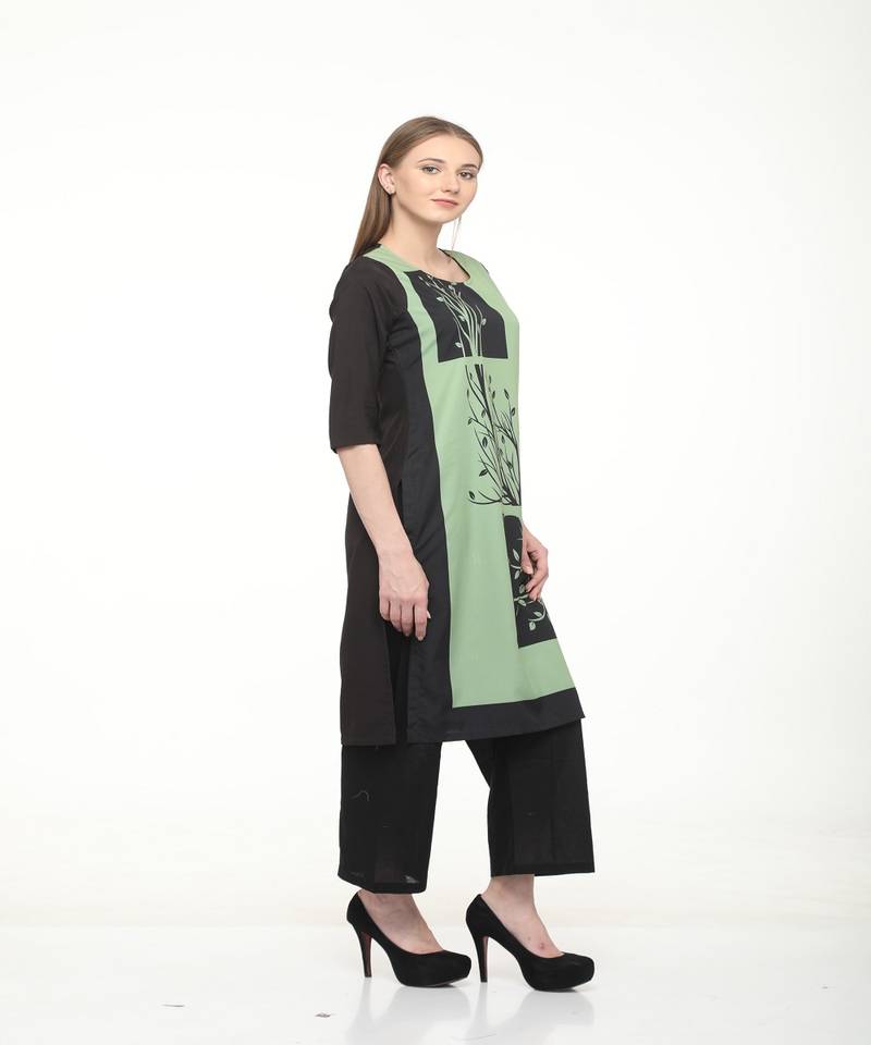 Crepe Multi Straight digital Kurta