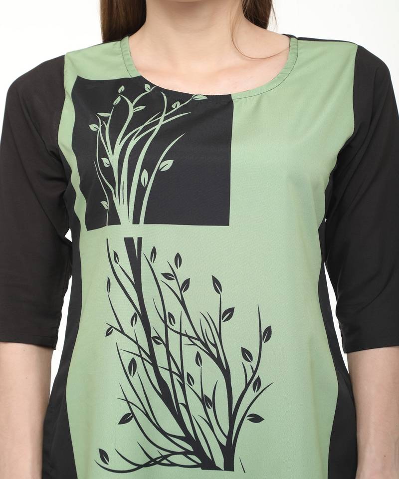 Crepe Multi Straight digital Kurta