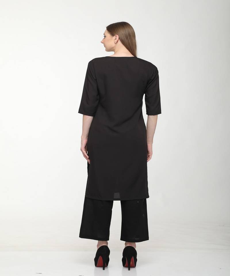 Crepe Multi Straight digital Kurta