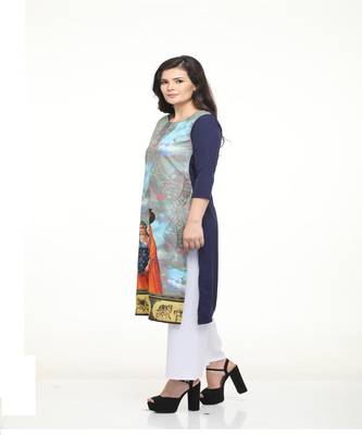 Crepe Multi Straight digital Kurta 2