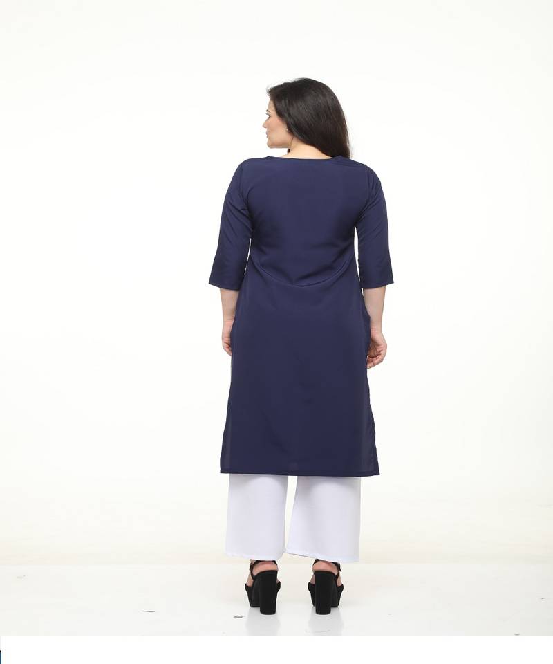 Crepe Multi Straight digital Kurta