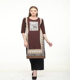 Crepe Multi Straight digital Kurta