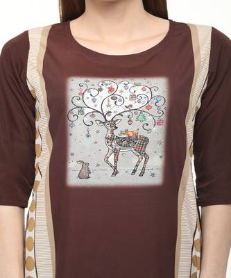 Crepe Multi Straight digital Kurta 4
