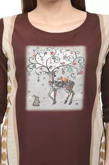 Crepe Multi Straight digital Kurta