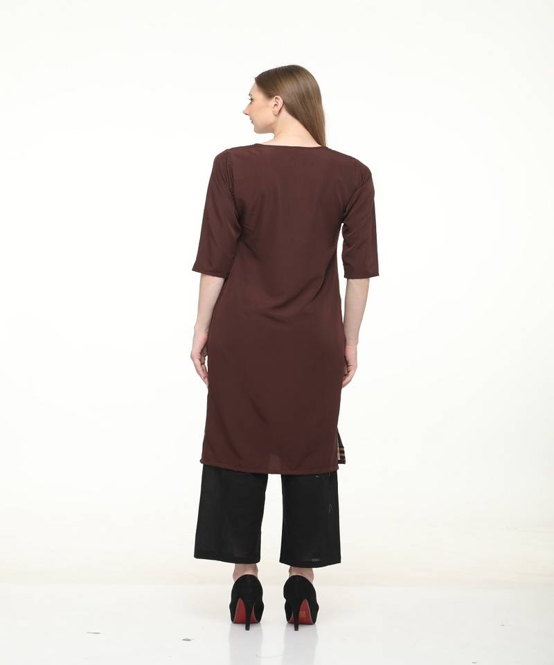 Crepe Multi Straight digital Kurta