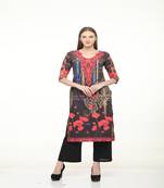 Crepe Multi Straight digital Kurta