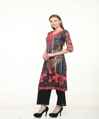 Crepe Multi Straight digital Kurta 2