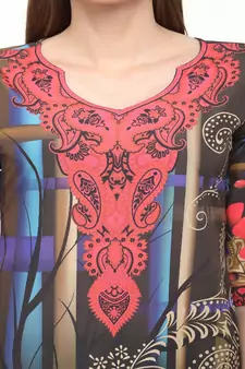 Crepe Multi Straight digital Kurta