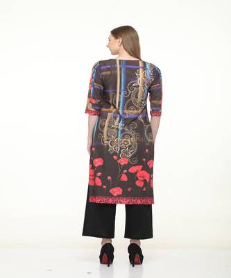 Crepe Multi Straight digital Kurta 5