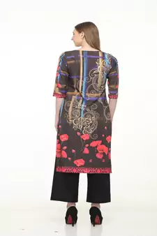 Crepe Multi Straight digital Kurta