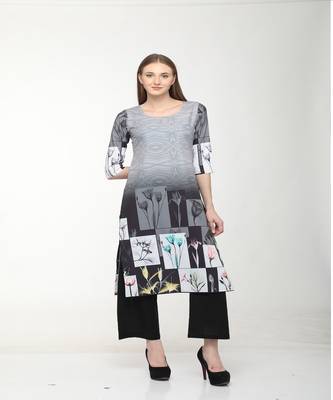 Crepe Multi Straight digital Kurta 1
