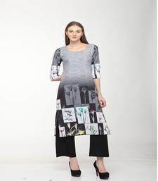 Crepe Multi Straight digital Kurta