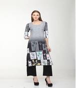 Crepe Multi Straight digital Kurta