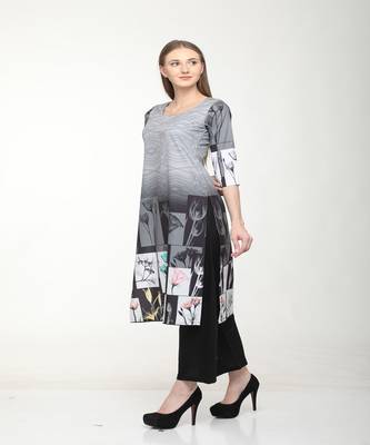 Crepe Multi Straight digital Kurta 2