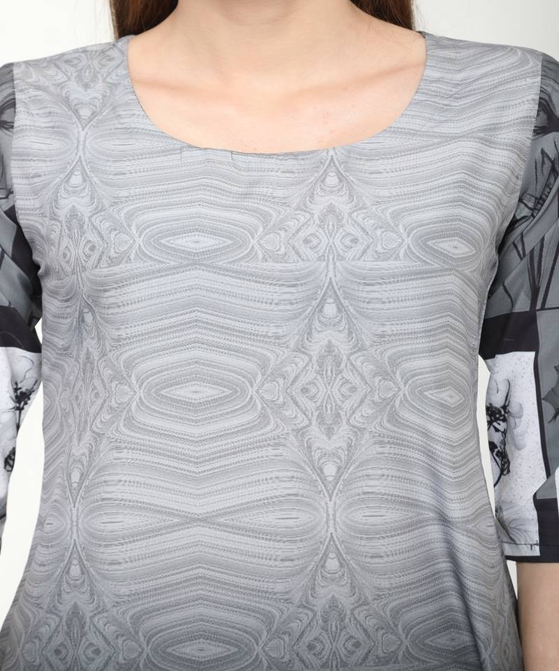 Crepe Multi Straight digital Kurta