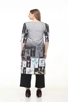 Crepe Multi Straight digital Kurta