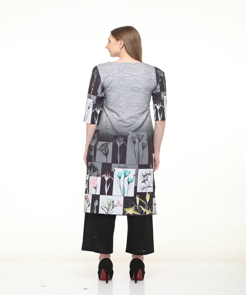 Crepe Multi Straight digital Kurta