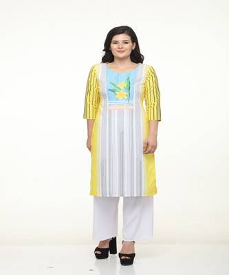 Crepe Straight Multi Kurta 1