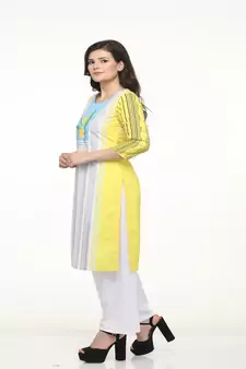 Crepe Straight Multi Kurta