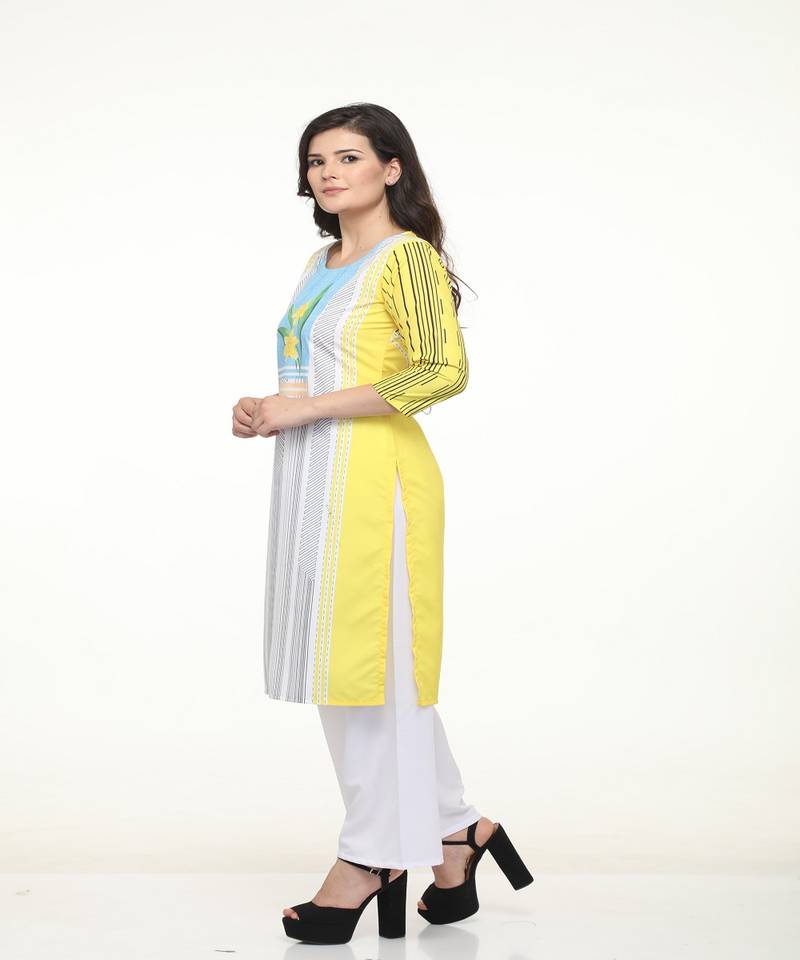 Crepe Straight Multi Kurta
