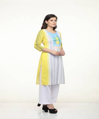 Crepe Straight Multi Kurta 3