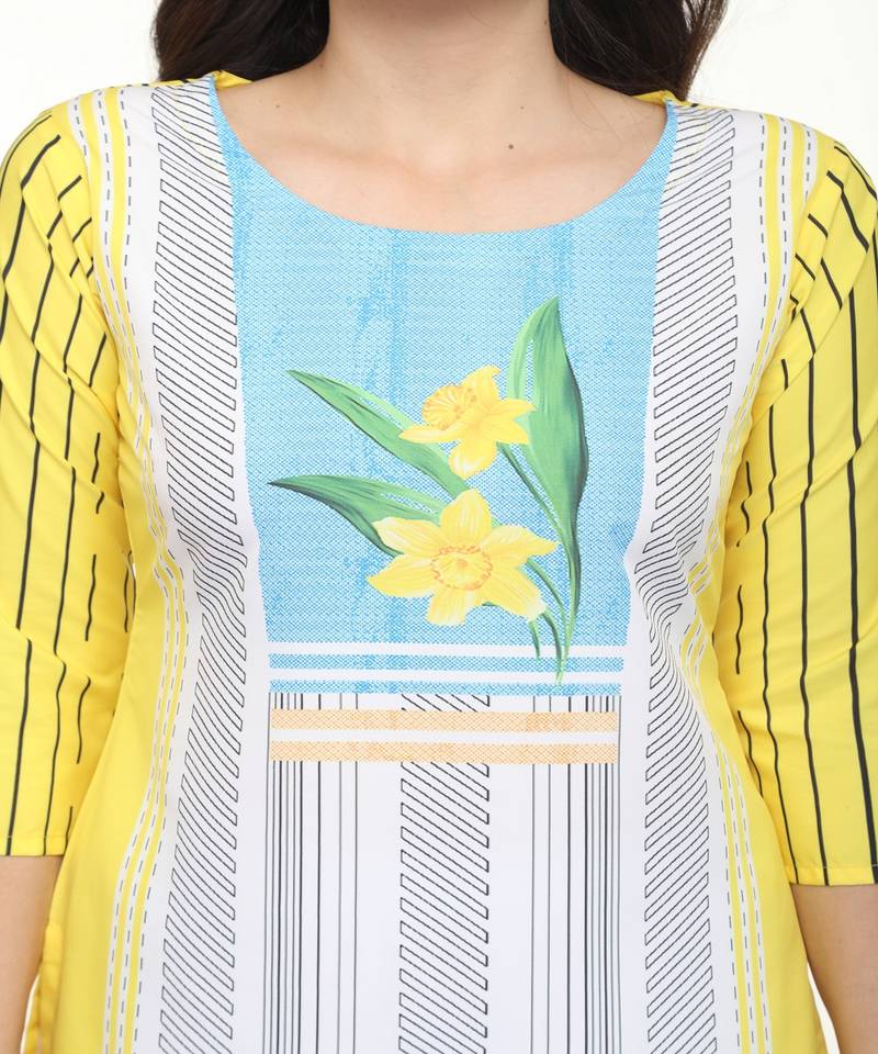 Crepe Straight Multi Kurta