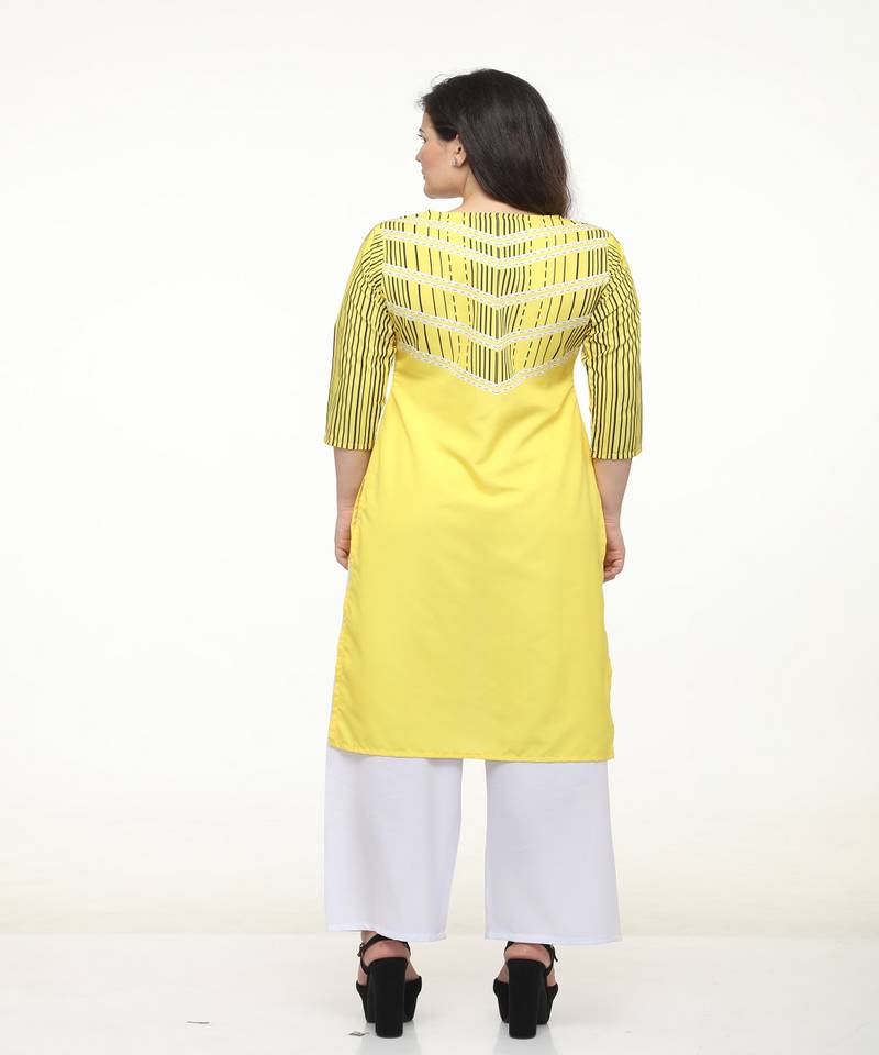 Crepe Straight Multi Kurta