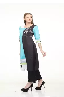 Crepe Multi Straight digital Kurta