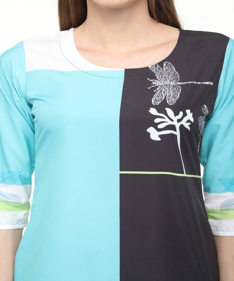 Crepe Multi Straight digital Kurta