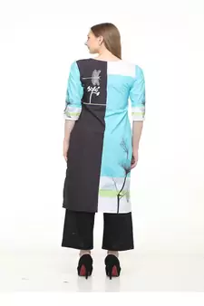 Crepe Multi Straight digital Kurta