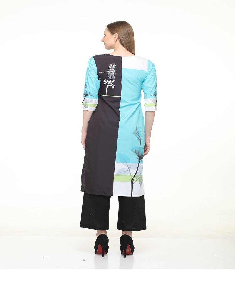 Crepe Multi Straight digital Kurta