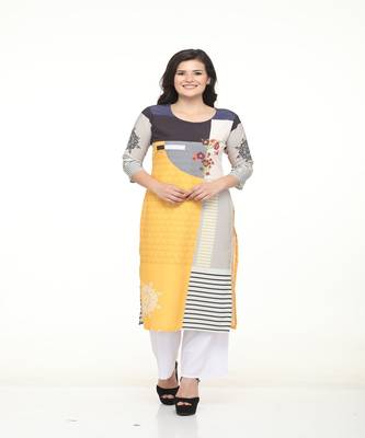 Crepe Straight Multi Kurta 1