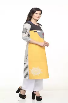Crepe Straight Multi Kurta