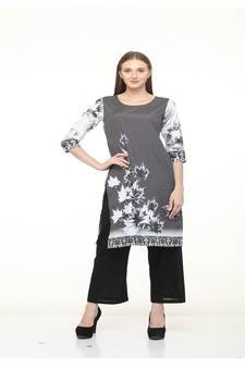 Crepe Multi Straight digital Kurta