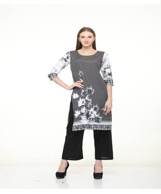 Crepe Multi Straight digital Kurta 1