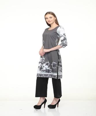 Crepe Multi Straight digital Kurta 2