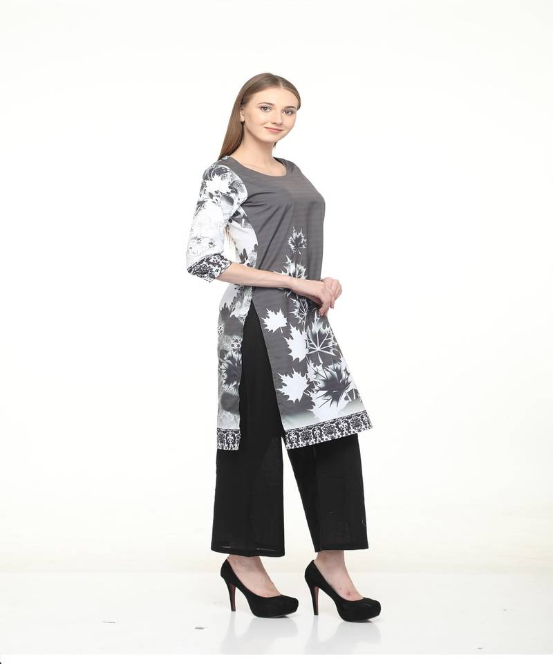 Crepe Multi Straight digital Kurta