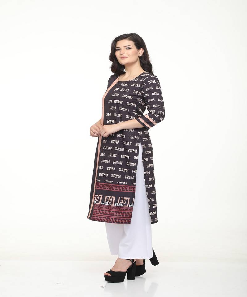 Crepe Straight Multi Kurta