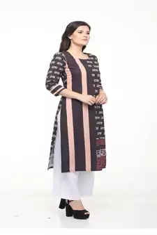 Crepe Straight Multi Kurta