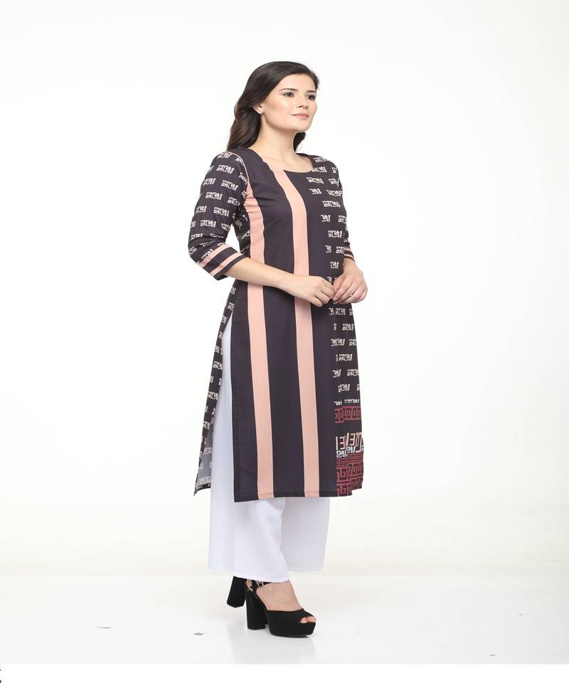 Crepe Straight Multi Kurta
