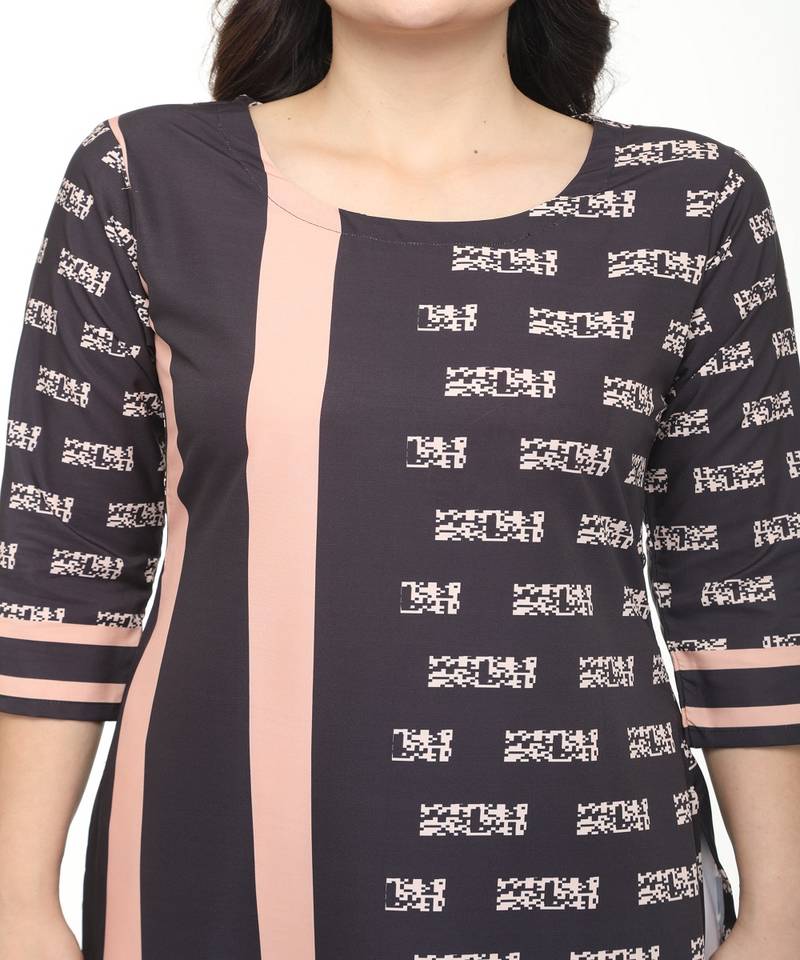 Crepe Straight Multi Kurta