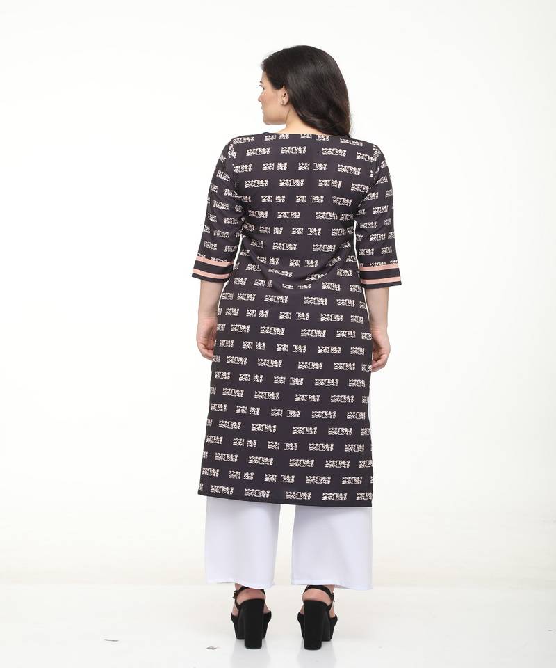 Crepe Straight Multi Kurta