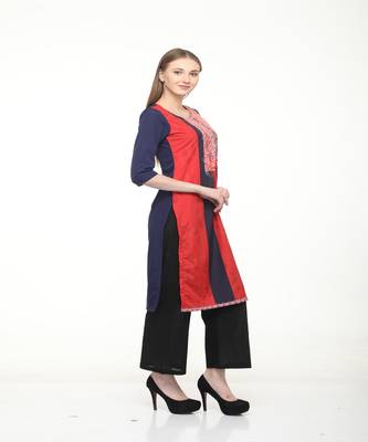 Crepe Multi Straight digital Kurta 3